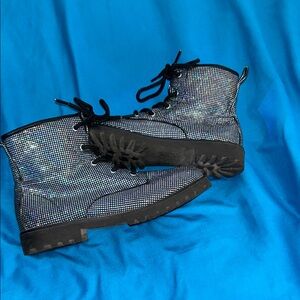 Holographic Combat Boots size 5